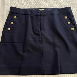 Beautiful Navy blue skirt with gold buttons